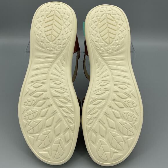 NEW JBU Women’s Prague T-Strap Sandals Brown/bronze Size 10M - Picture 8 of 10